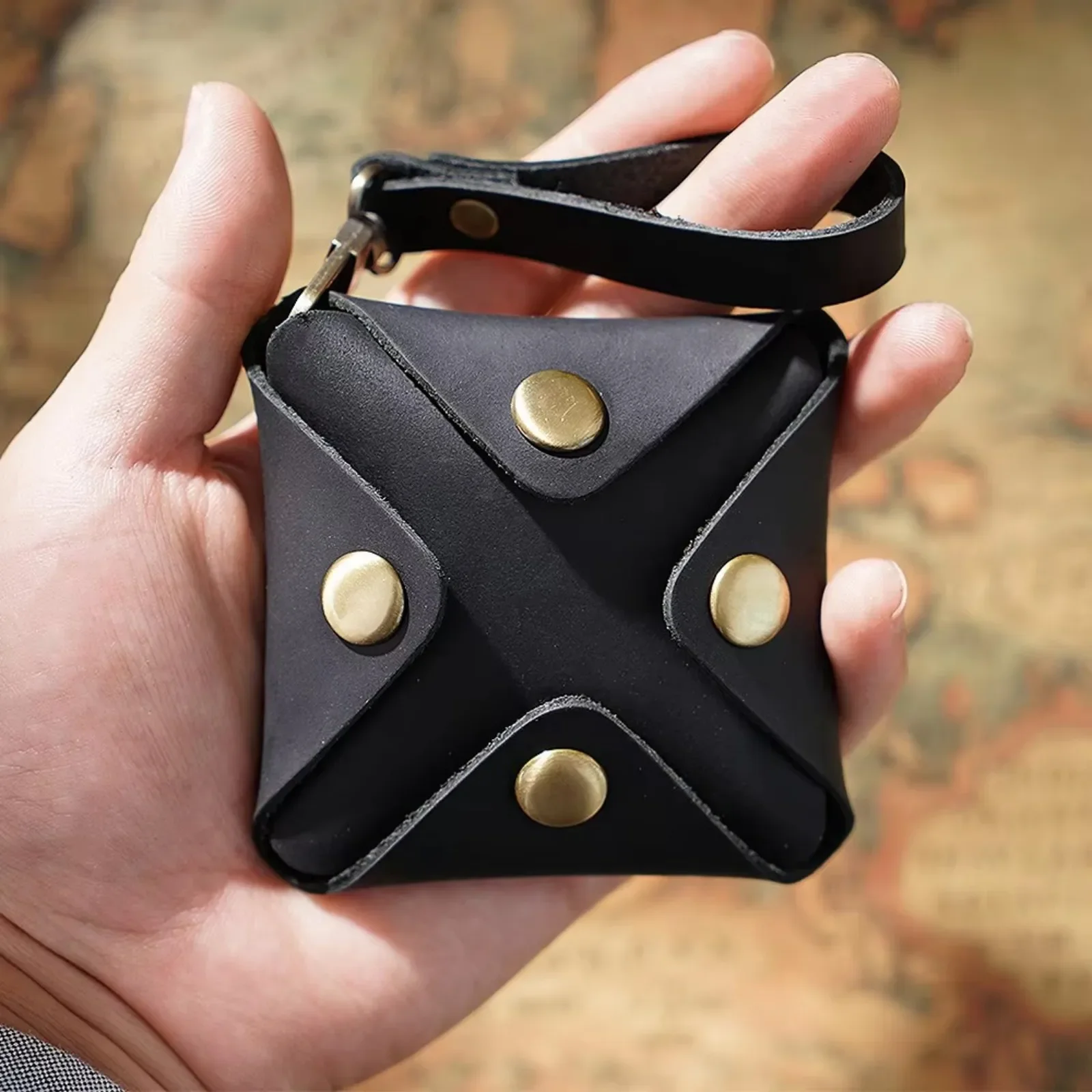 Genuine Leather Small Coin Purse Handmade Creative Square Change Holder Keys Pocket Coins Pouch with Snaps For Men & Women
Genuine Leather Small Coin Purse Handmade Creative Square Change Holder Keys Pocket Coins Pouch with Snaps For Men & Women