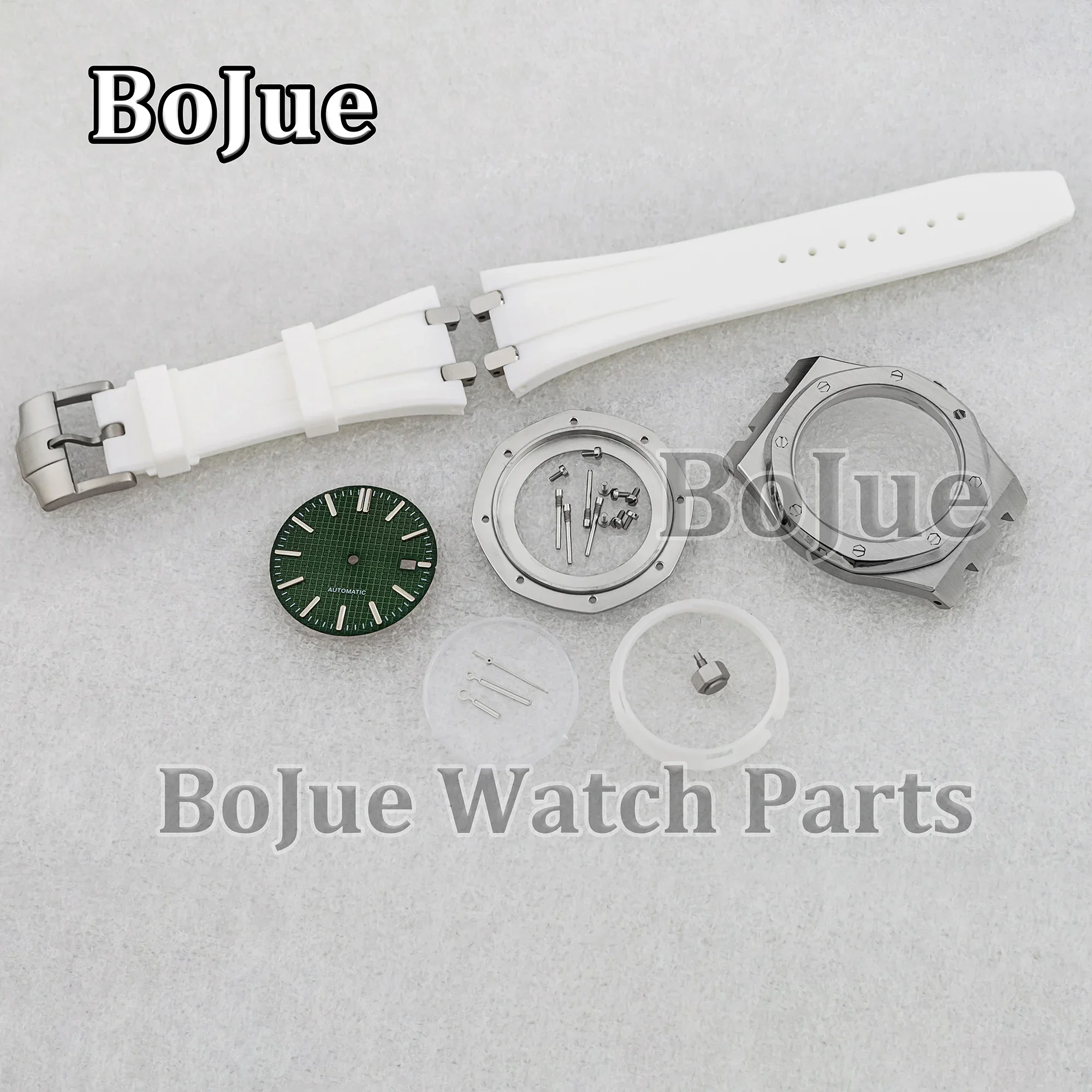 42mm Stainless Steel Octagonal Watch Case Dial Hands Rubber Strap Sapphire Crystal For Oak NH35/NH36 Movement Transparent Bottom
42mm Stainless Steel Octagonal Watch Case Dial Hands Rubber Strap Sapphire Crystal For Oak NH35/NH36 Movement Transparent Bottom
