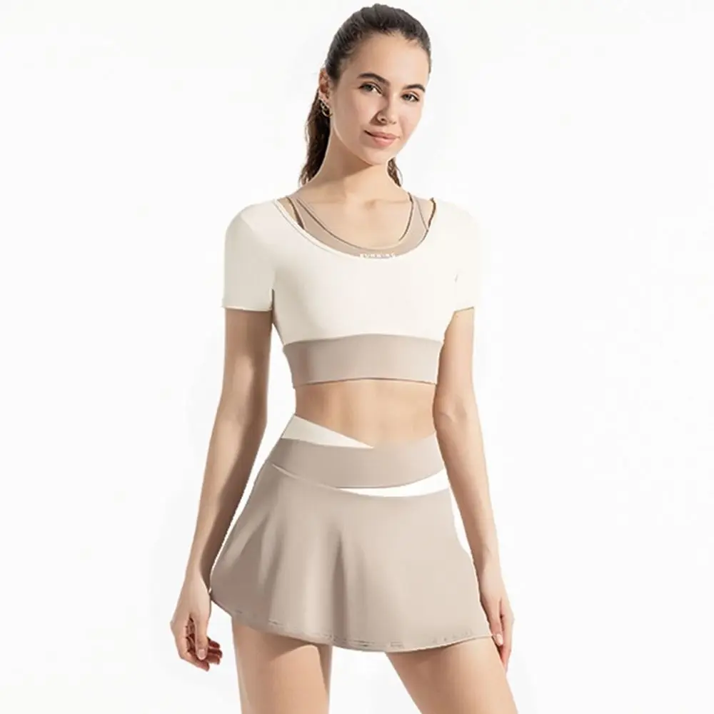 Cross-waist Women's Tennis Skirts Soft Stretchy Breathable Women Dress Built-in Shorts Color Blocking Fitness Skirt Golf
Cross-waist Women's Tennis Skirts Soft Stretchy Breathable Women Dress Built-in Shorts Color Blocking Fitness Skirt Golf
