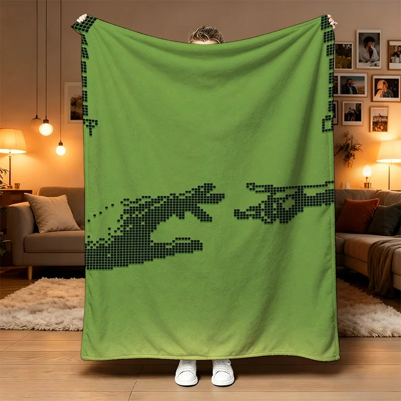 Cozy Green Pixel Art Handprint Throw Blanket 150x200cm XL Fleece Plush Sofa Cover for Living Room Decor Bedroom Gift
Cozy Green Pixel Art Handprint Throw Blanket 150x200cm XL Fleece Plush Sofa Cover for Living Room Decor Bedroom Gift