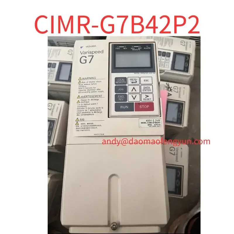 Second-hand G7 frequency converter CIMR-G7B42P2 2.2KW Test OK
Second-hand G7 frequency converter CIMR-G7B42P2 2.2KW Test OK