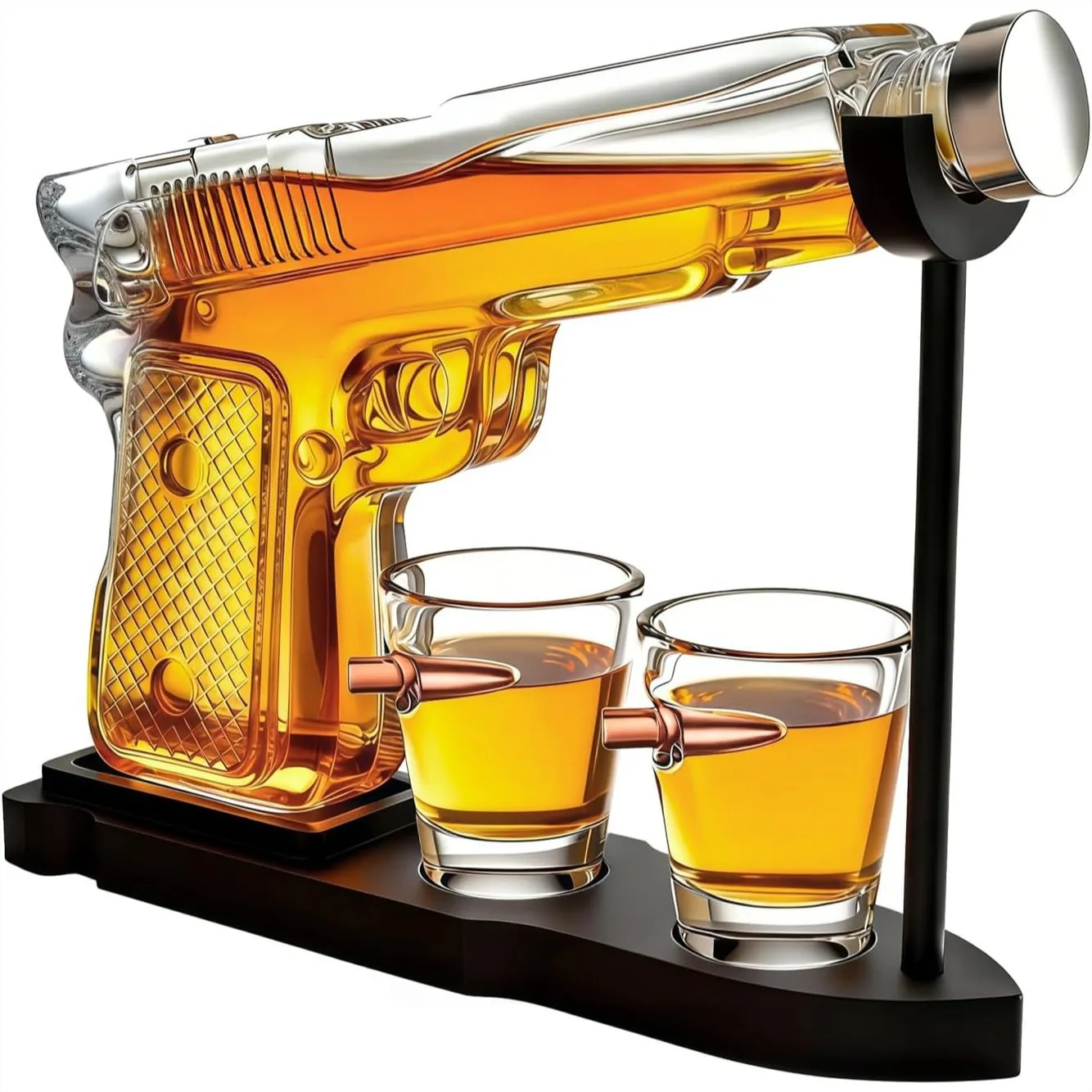Whiskey Gun Decanter Set with 2 Bullet Glasses - Unique Gifts for Men Dad Husband Boyfriend, Liquor Dispenser for Home Bar
Whiskey Gun Decanter Set with 2 Bullet Glasses - Unique Gifts for Men Dad Husband Boyfriend, Liquor Dispenser for Home Bar