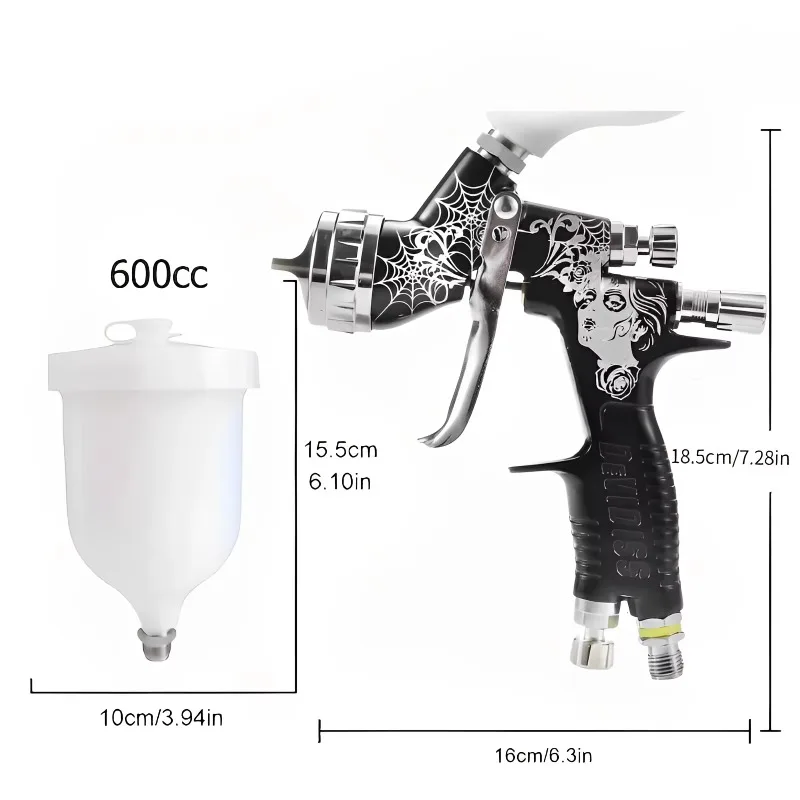 Pro Lite Golden 1.3mm Steel Nozzle Original 600cc DIY Pressure Pneumatic Paint Spray Gun Professional Grade
Pro Lite Golden 1.3mm Steel Nozzle Original 600cc DIY Pressure Pneumatic Paint Spray Gun Professional Grade