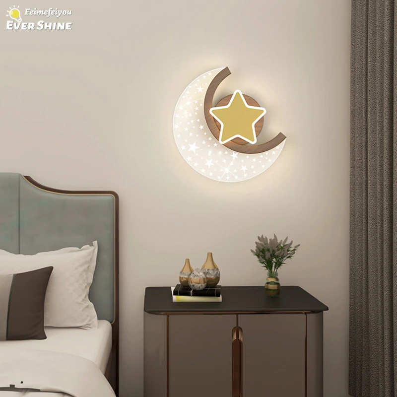 Nordic LED Wall Lamp Interior Lighting Moon Star Fixture Childrens Room Bedroom Bedside Home Decoration Wall Light Sconces
Nordic LED Wall Lamp Interior Lighting Moon Star Fixture Childrens Room Bedroom Bedside Home Decoration Wall Light Sconces