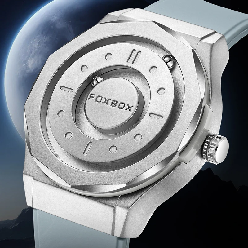 FOXBOX Men's watches Scrolling Pointer Magnetic Force Quartz Waterproof Sports mens wristwatch Fashion mens watch reloj hommes
FOXBOX Men's watches Scrolling Pointer Magnetic Force Quartz Waterproof Sports mens wristwatch Fashion mens watch reloj hommes