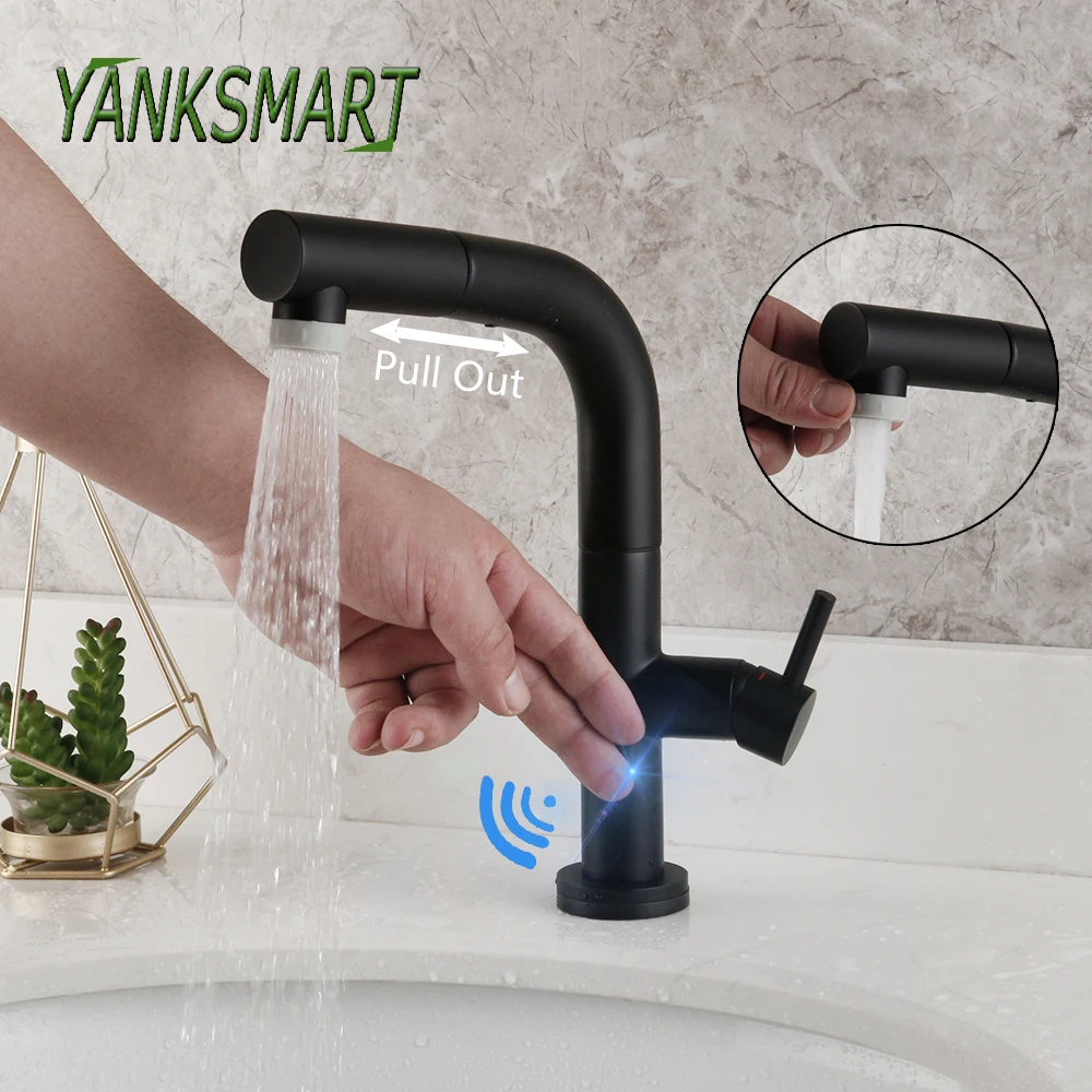 YANKSMART Smart Sensor Pull-Out Bathroom Faucet Touch Spray Torneira Hot And Cold Mixer Tap Basin Sink Deck Mounted Faucets
YANKSMART Smart Sensor Pull-Out Bathroom Faucet Touch Spray Torneira Hot And Cold Mixer Tap Basin Sink Deck Mounted Faucets
