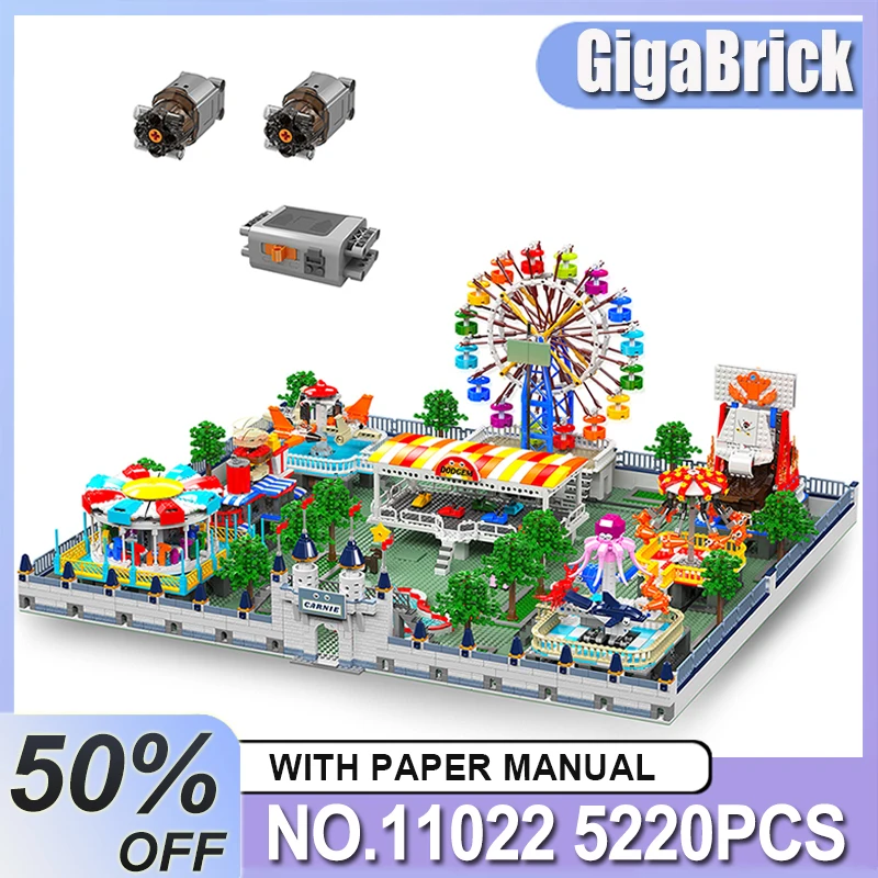 Mould King 11022 The Amusement Park Building Blocks Puzzle Unique Assembly Technical Bricks Set Children Toy Birthday Gift Kids
Mould King 11022 The Amusement Park Building Blocks Puzzle Unique Assembly Technical Bricks Set Children Toy Birthday Gift Kids