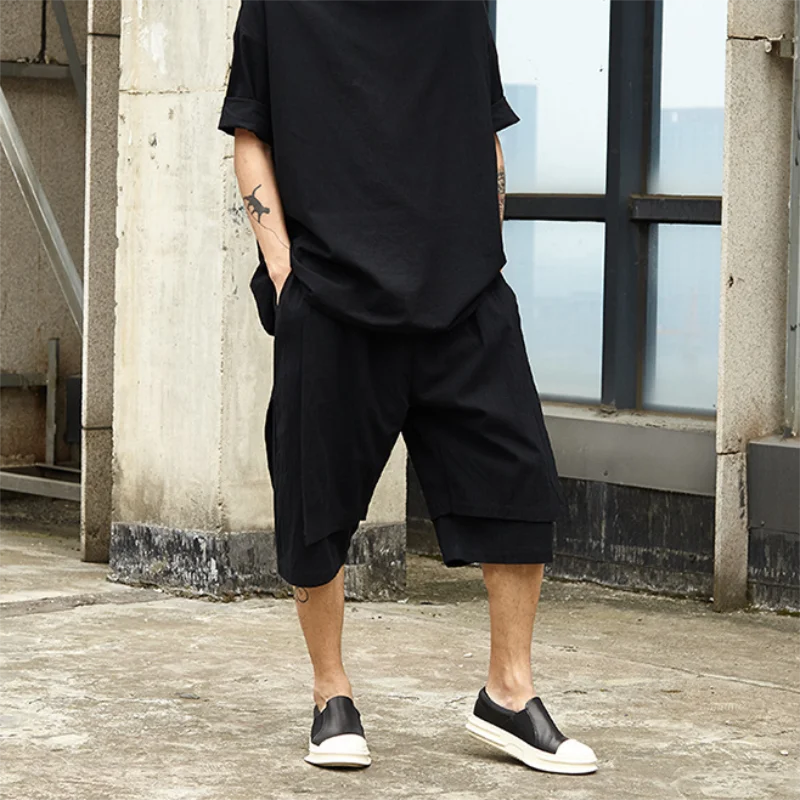 Men's Wide Leg Pants Summer New Solid Color Simple Double-Layer Casual Large Size Cropped Pants
Men's Wide Leg Pants Summer New Solid Color Simple Double-Layer Casual Large Size Cropped Pants