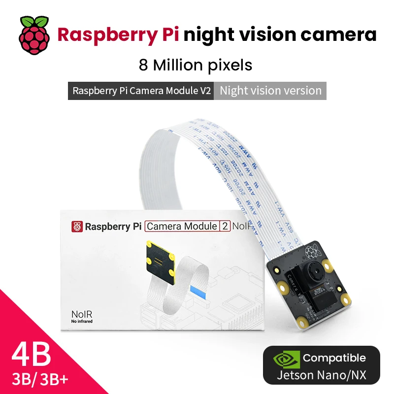 Keyestudio RPB Camera Module V2 1080P 8 Million Pixels Infrared Night Vision Compatible With All Versions Of The Raspberry Pi
Keyestudio RPB Camera Module V2 1080P 8 Million Pixels Infrared Night Vision Compatible With All Versions Of The Raspberry Pi