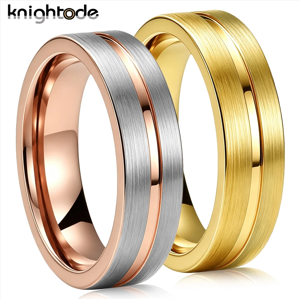 Women's Fashion Ring 6mm Tungsten wedding Band Center Grooved Flat Brushed finish comfort fit
Women's Fashion Ring 6mm Tungsten wedding Band Center Grooved Flat Brushed finish comfort fit