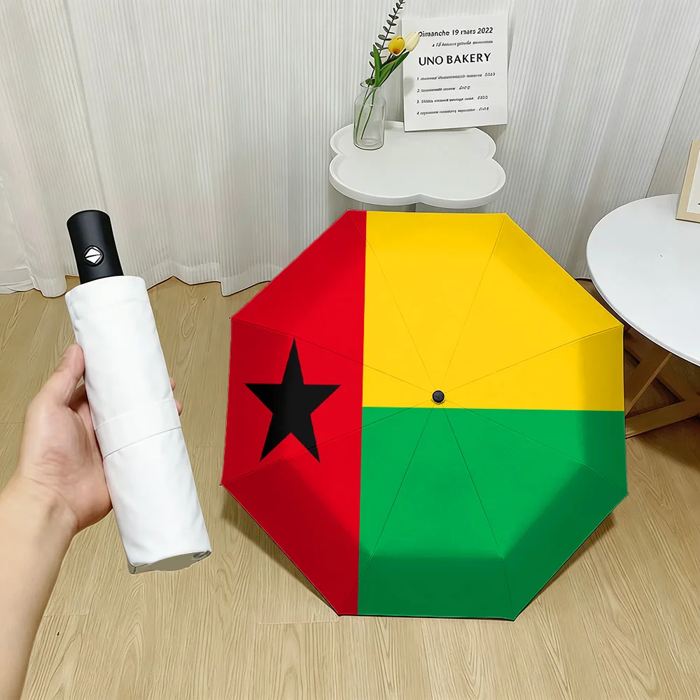 Guinea-Bissau National Flag Red Yellow Green Stripes Black Star Print Auto Folding Umbrella Waterproof Windproof Compact Travel
Guinea-Bissau National Flag Red Yellow Green Stripes Black Star Print Auto Folding Umbrella Waterproof Windproof Compact Travel