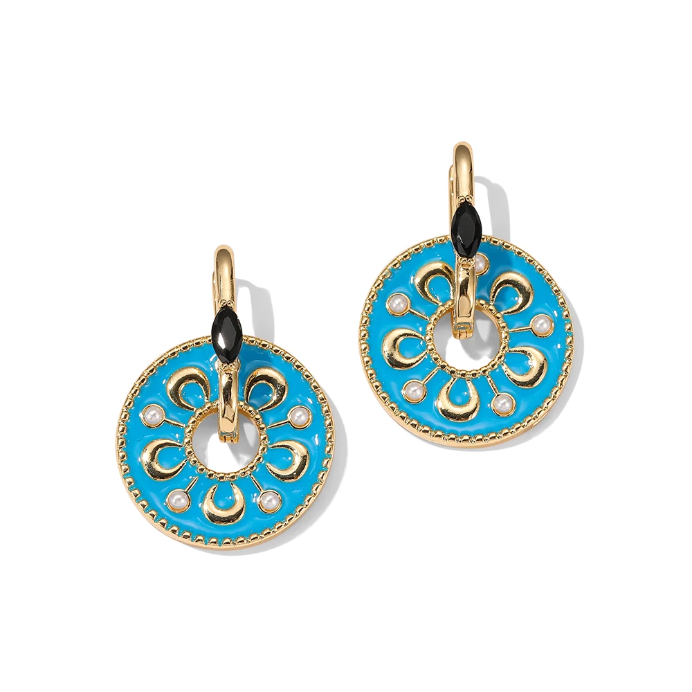 Дизайн меньшинства, эмалированная глазурь, синие полые круглые серьги, темперамент, модный узор, жемчуг, двусторонние ювелирные изделия для женщин
Дизайн меньшинства, эмалированная глазурь, синие полые круглые серьги, темперамент, модный узор, жемчуг, двусторонние ювелирные изделия для женщин