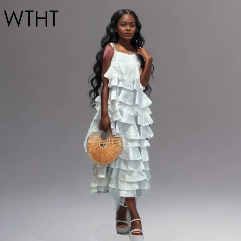 WTHT Trendy Women's Ruffle Edge Spliced Gauze Dress Fashion Solid Color Halter Sleeveless Dresses Female 2025 Summer 1LS1871
WTHT Trendy Women's Ruffle Edge Spliced Gauze Dress Fashion Solid Color Halter Sleeveless Dresses Female 2025 Summer 1LS1871