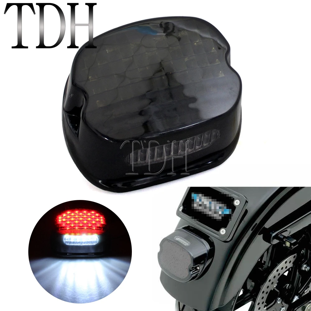 Smoke Low Profile Integrated LED Taillight Laydown Brake License Plate Light For Harley Dyna Touring Electra Glide Sportster XL
Smoke Low Profile Integrated LED Taillight Laydown Brake License Plate Light For Harley Dyna Touring Electra Glide Sportster XL