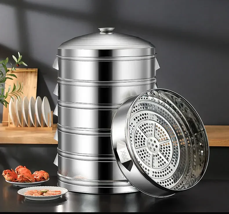 Large Stainless Steel Steamer for Cooking Buns Dumplings Food Calderos De Cocina Steam Pot Panela Elétrica Multifuncional
Large Stainless Steel Steamer for Cooking Buns Dumplings Food Calderos De Cocina Steam Pot Panela Elétrica Multifuncional