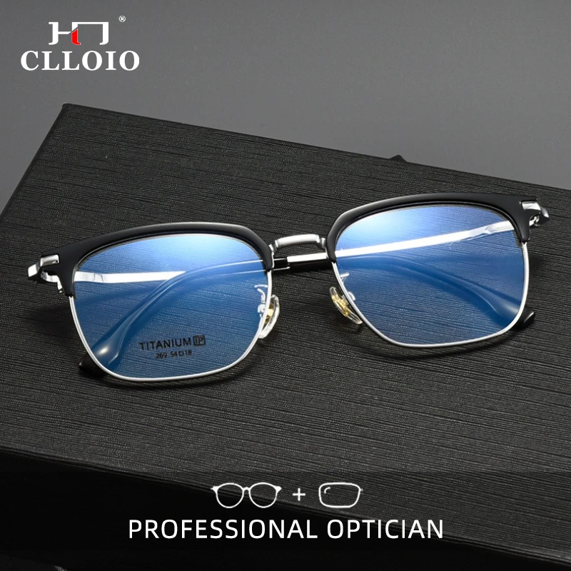 CLLOIO Versatile Pure Titanium Reading Glasses Blue Light Blocking Eyebrow Frame Myopia Glasses Progressive Prescription Eyewear
CLLOIO Versatile Pure Titanium Reading Glasses Blue Light Blocking Eyebrow Frame Myopia Glasses Progressive Prescription Eyewear