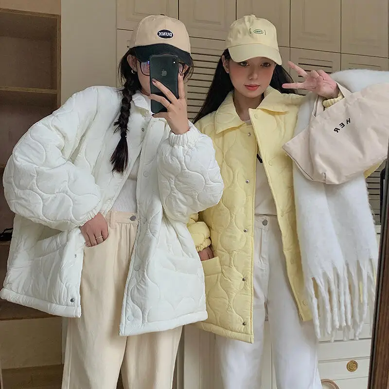 Autumn Winter Girl's Diamond-Quilted Cotton-Padded Jacket Thicken Women's Student Retro Zipper Loose Puffer Jacket Warm Coat Top
Autumn Winter Girl's Diamond-Quilted Cotton-Padded Jacket Thicken Women's Student Retro Zipper Loose Puffer Jacket Warm Coat Top