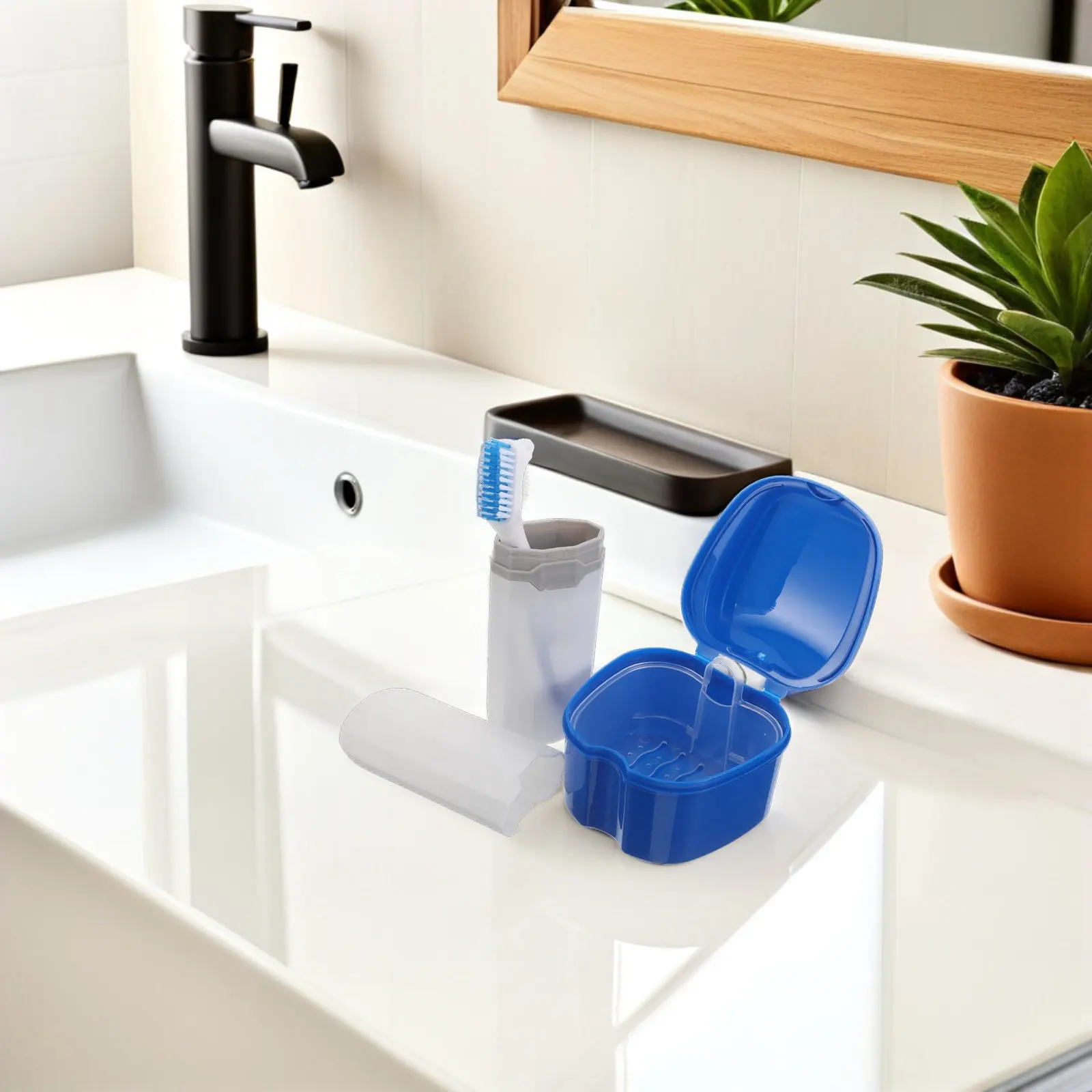 Denture Care Set with Storage Box Brush Tablets Case Cleaners for Partial Full Dentures Hygiene Solution Accessories
Denture Care Set with Storage Box Brush Tablets Case Cleaners for Partial Full Dentures Hygiene Solution Accessories