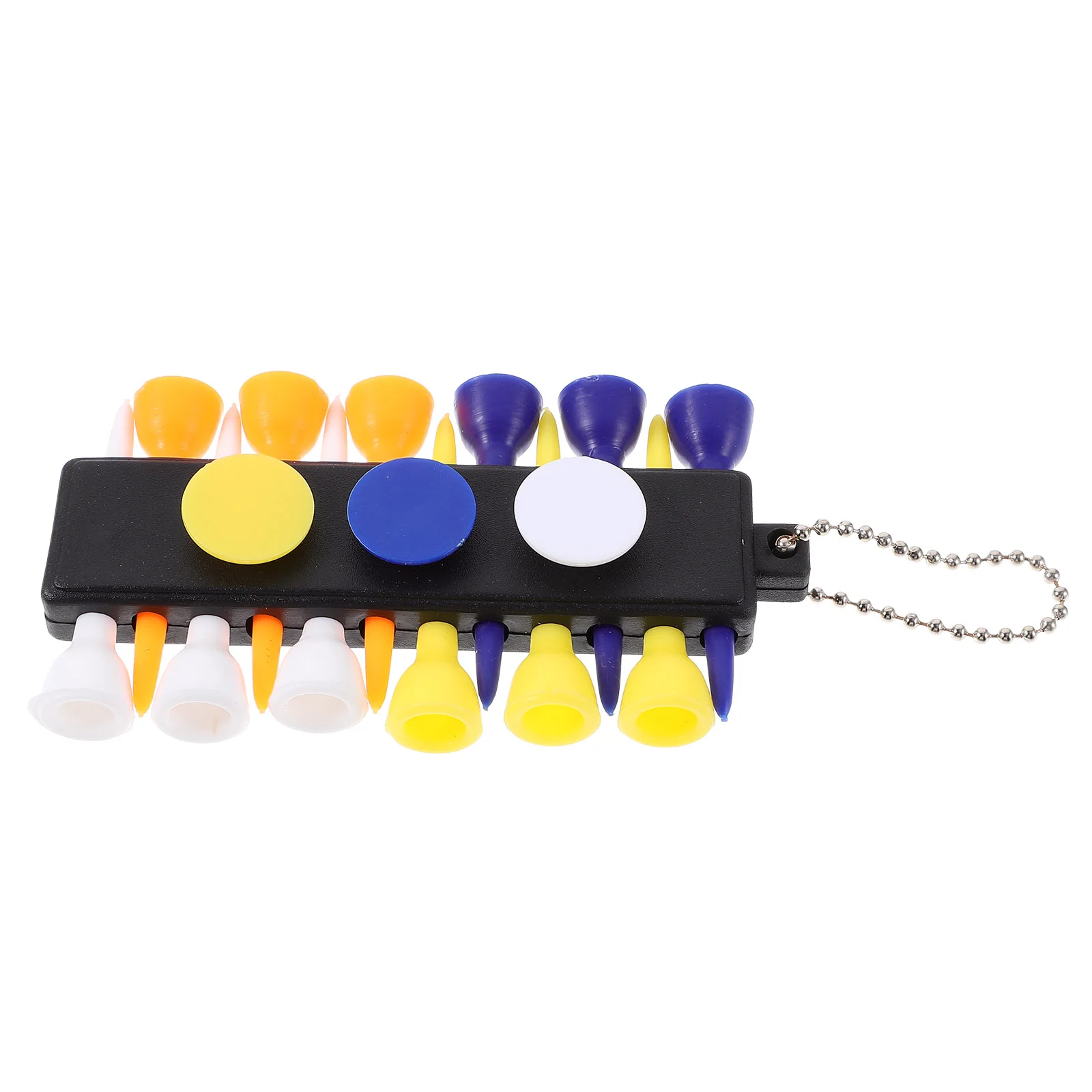 12 Tees Markers Divot Tool Pencil Set With Keychain tee holder 
12 Tees Markers Divot Tool Pencil Set With Keychain tee holder