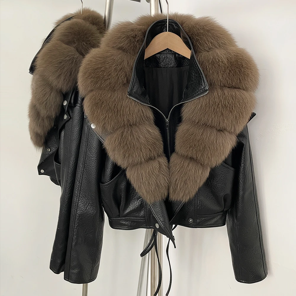 Leather Jacket Women's Jacket with Fur Outerwear New Product Leather & Fur Casual Real Fur Coat for Woman New in Coats & Jackets
Leather Jacket Women's Jacket with Fur Outerwear New Product Leather & Fur Casual Real Fur Coat for Woman New in Coats & Jackets