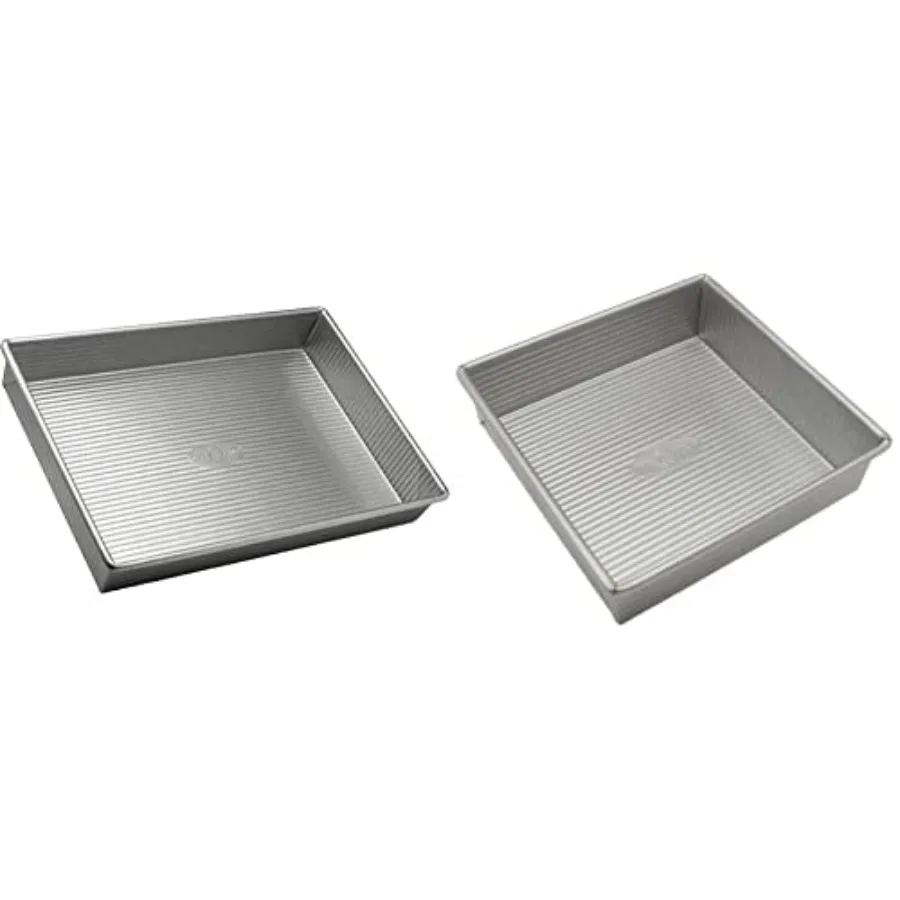Bakeware Rectangular and Square Cake Pans 9 x 13 inch and 8 x 8 inch Nonstick and Quick Release Coating
Bakeware Rectangular and Square Cake Pans 9 x 13 inch and 8 x 8 inch Nonstick and Quick Release Coating