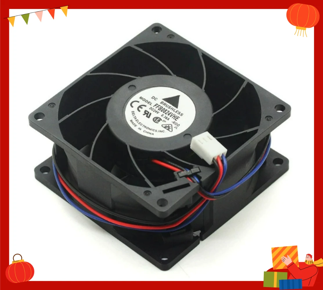 For Delta AFB0824HH FFB0824VHE SHE DC24V 80mm Axial Fan for Elevator CV620 CV330A Inverter Cooling
For Delta AFB0824HH FFB0824VHE SHE DC24V 80mm Axial Fan for Elevator CV620 CV330A Inverter Cooling