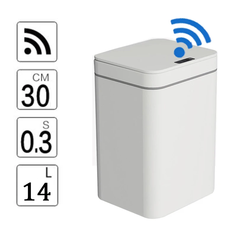 14L Smart Sensor Trash Can Automatic Household Electronic Trash Can Bathroom Waste Garbage Bin With Garbage Bag Storage Box
14L Smart Sensor Trash Can Automatic Household Electronic Trash Can Bathroom Waste Garbage Bin With Garbage Bag Storage Box