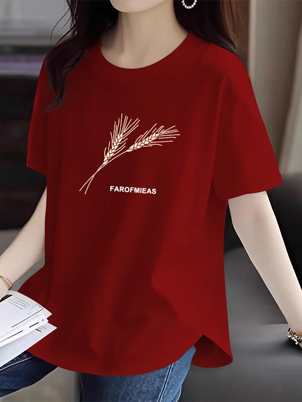 Футболка из чистого хлопка ort Sve, женская летняя простая футболка с принтом Faion f Sve, внутренняя одежда, свободный крой, круглый топ Ne 
Футболка из чистого хлопка ort Sve, женская летняя простая футболка с принтом Faion f Sve, внутренняя одежда, свободный крой, круглый топ Ne