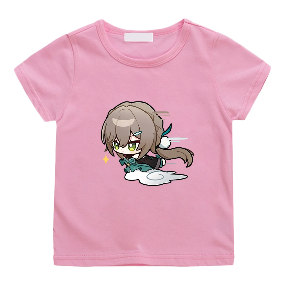 Honkai Star Rail Qingque T-shirt Boys and Girls Kawaii Cartoon Tee-shirt 100% Cotton Short Sleeve Soft Tshirt Game Graphic Print
Honkai Star Rail Qingque T-shirt Boys and Girls Kawaii Cartoon Tee-shirt 100% Cotton Short Sleeve Soft Tshirt Game Graphic Print
