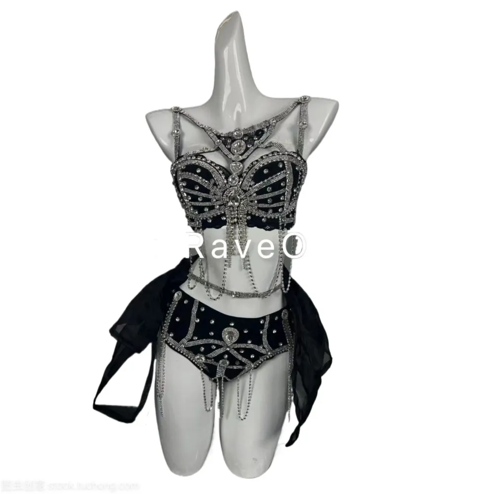 Sexy Nightclub Bar DJ Singer Team Pole Dance Costume Shining Rhinestone Chains Bikini Music Festival Gogo Rave Outfit Stage Wear
Sexy Nightclub Bar DJ Singer Team Pole Dance Costume Shining Rhinestone Chains Bikini Music Festival Gogo Rave Outfit Stage Wear