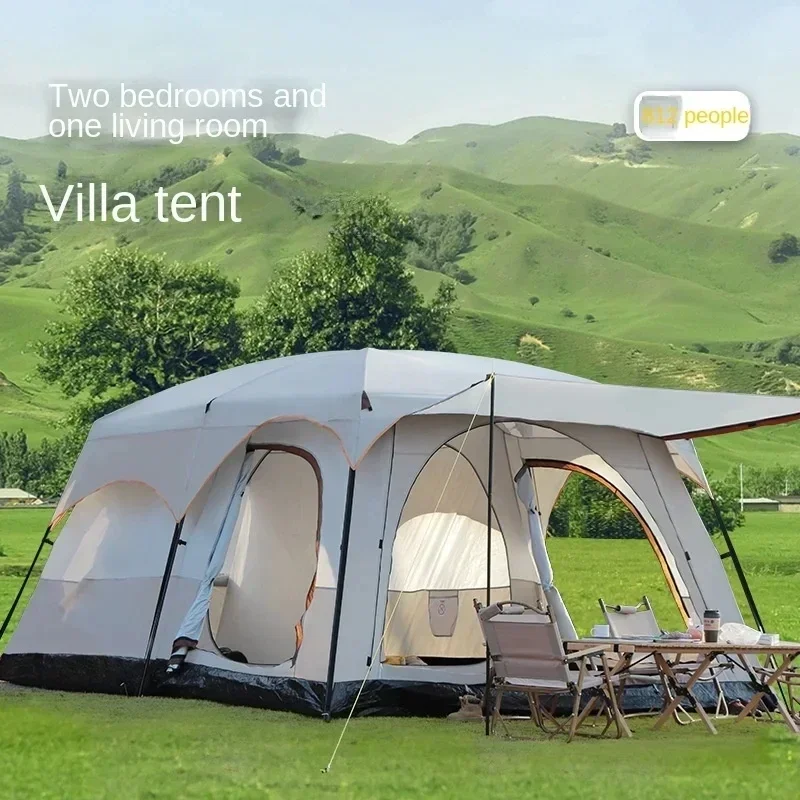 Luxury Villa Outdoor Camping Big Tent Two Rooms And One Hall Easy To Set Up Camping Equipment Family Party Travel Party Big Tent
Luxury Villa Outdoor Camping Big Tent Two Rooms And One Hall Easy To Set Up Camping Equipment Family Party Travel Party Big Tent