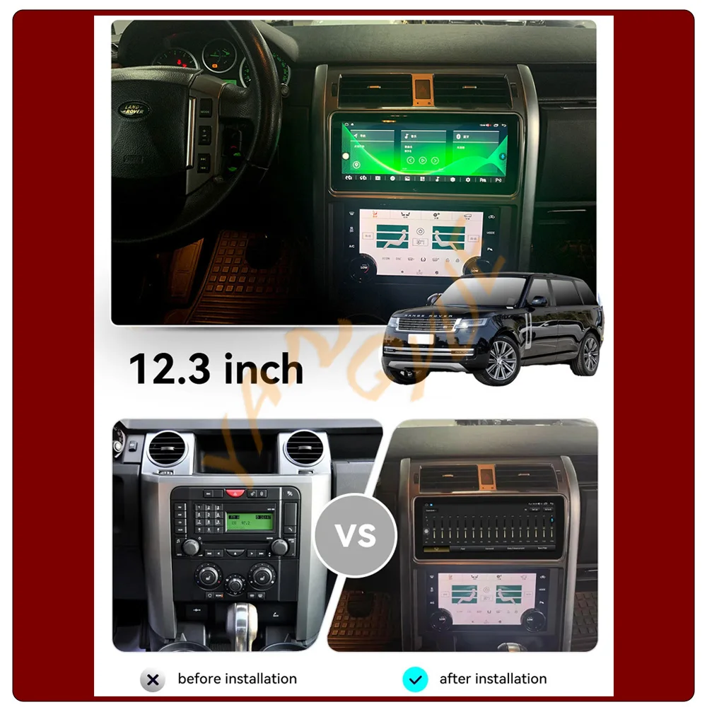 Android 14 For Land Rover Discovery 3 2004~2009 Car Radio Stereo Automotive Multimedia Player GPS Navigation AC Panel Head Unit
Android 14 For Land Rover Discovery 3 2004~2009 Car Radio Stereo Automotive Multimedia Player GPS Navigation AC Panel Head Unit