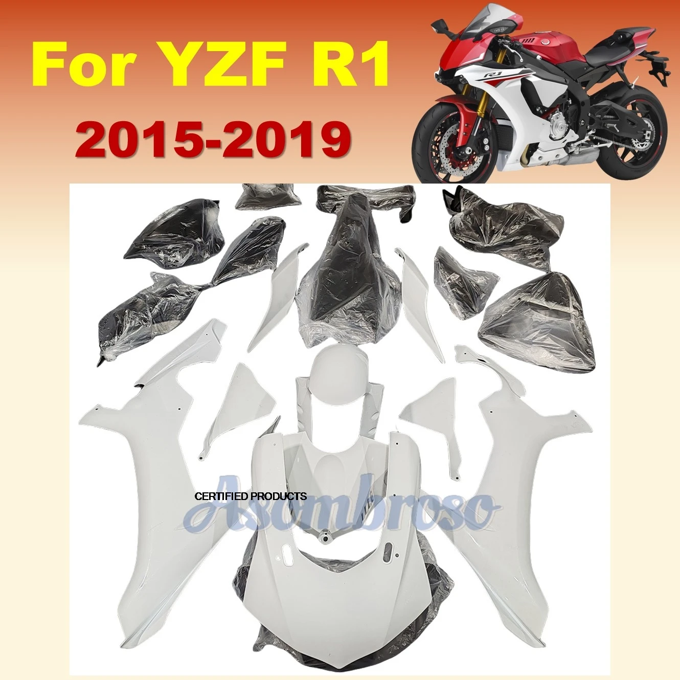 Новый бесплатный комплект обтекателя на заказ, подходящий для мотоцикла YZFR1 2015 2016 2017 2018 2019 YZF-R1 15 16 17 18 19 Неокрашенный белый комплект
Новый бесплатный комплект обтекателя на заказ, подходящий для мотоцикла YZFR1 2015 2016 2017 2018 2019 YZF-R1 15 16 17 18 19 Неокрашенный белый комплект