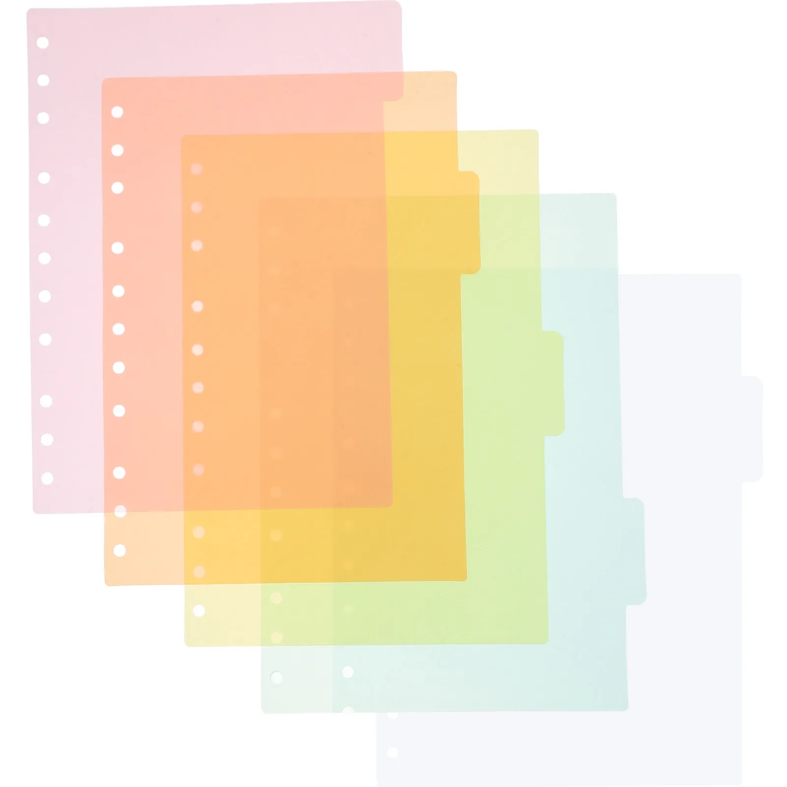 5Pcs Plastic Page Dividers B5 11 Holes Notepad Index Divider Easy to Use Classification Tabs Vibrant Colored Loose-Leaf
5Pcs Plastic Page Dividers B5 11 Holes Notepad Index Divider Easy to Use Classification Tabs Vibrant Colored Loose-Leaf