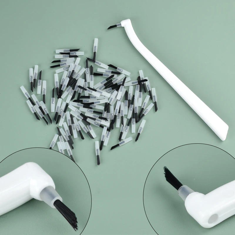 100Pcs Dental Replaceable Applicator Tips with 1 Applicator Brush Handles for Etchants Adhesives Sealants Disposable Tip
100Pcs Dental Replaceable Applicator Tips with 1 Applicator Brush Handles for Etchants Adhesives Sealants Disposable Tip