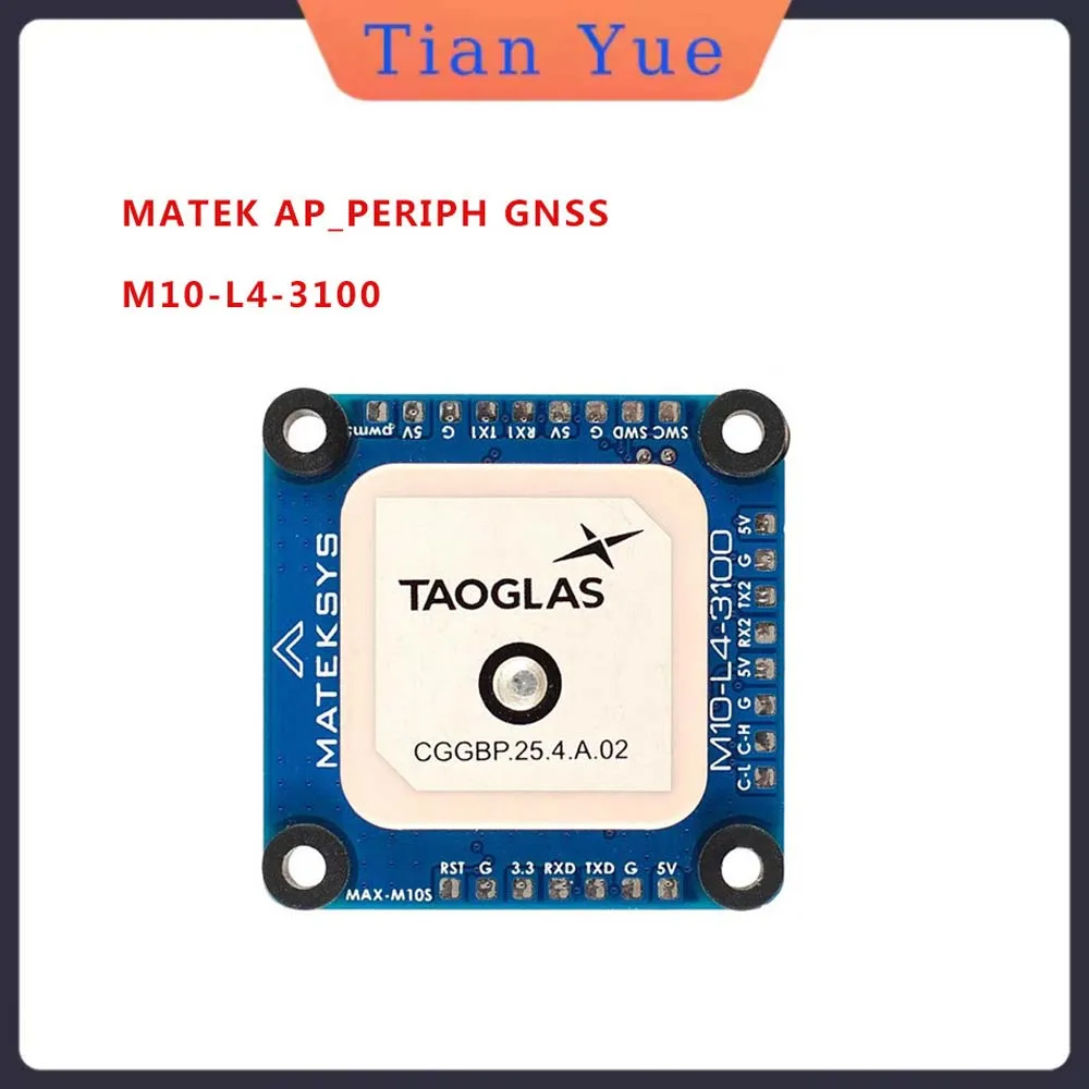 MATEK M10-L4-3100 ArudPilots AP_Periph GPS GNSS MAX-M10S AirSpeed Sensor SPL06-001 Module for RC FPV Racing Drone
MATEK M10-L4-3100 ArudPilots AP_Periph GPS GNSS MAX-M10S AirSpeed Sensor SPL06-001 Module for RC FPV Racing Drone