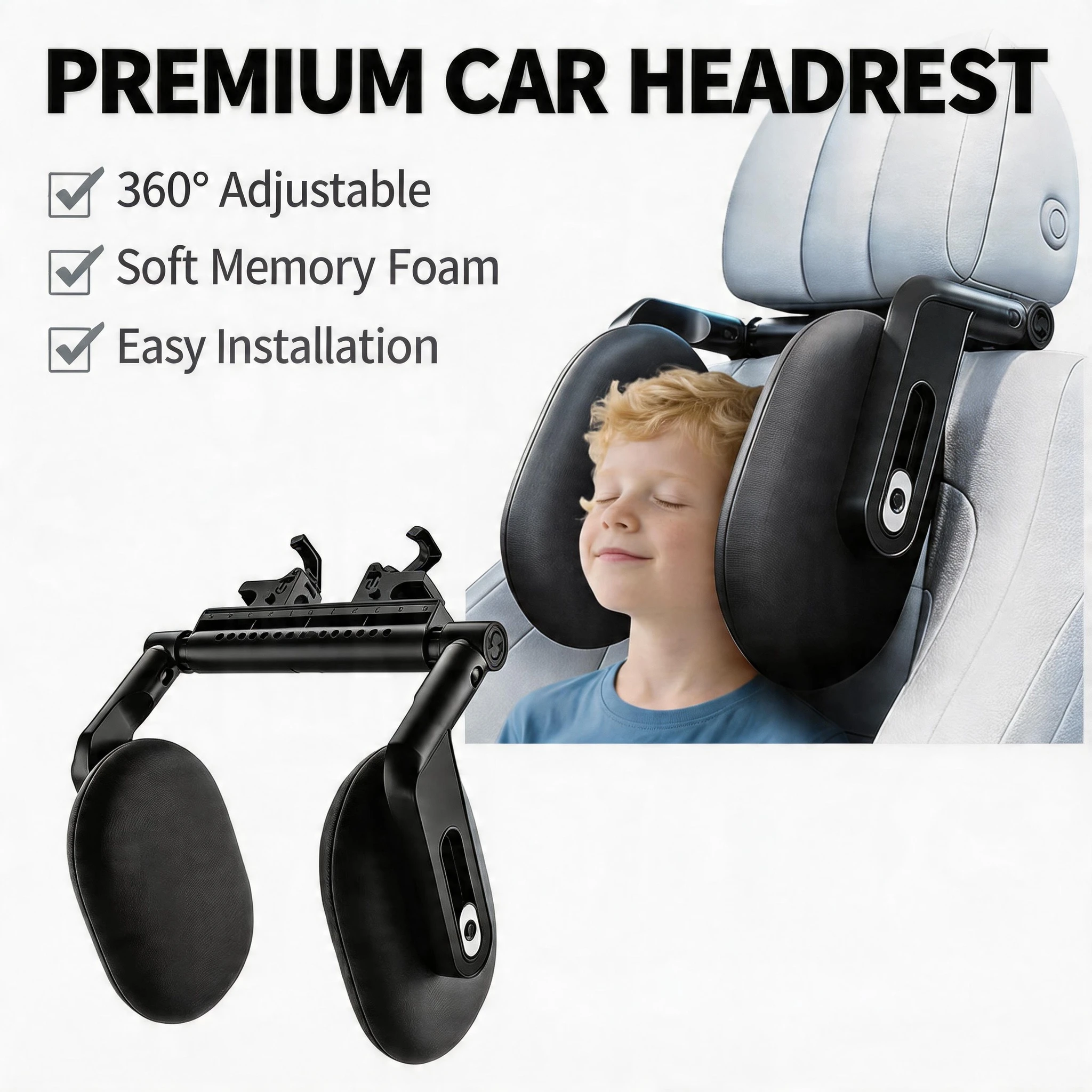 Universal Fit Multifunctional Car Headrest 3D Memory Foam Neck Support Pillow Free-Adjustment Neck Protection Pillow
Universal Fit Multifunctional Car Headrest 3D Memory Foam Neck Support Pillow Free-Adjustment Neck Protection Pillow