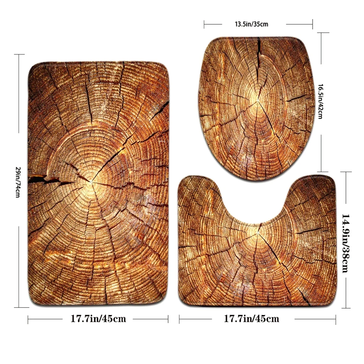 Rustic Wood Slice Bathroom Mat Set Trilogy Natural Decor Bath Rug Coaster Tray Tropical Jungle Style Home Decor Gift
Rustic Wood Slice Bathroom Mat Set Trilogy Natural Decor Bath Rug Coaster Tray Tropical Jungle Style Home Decor Gift