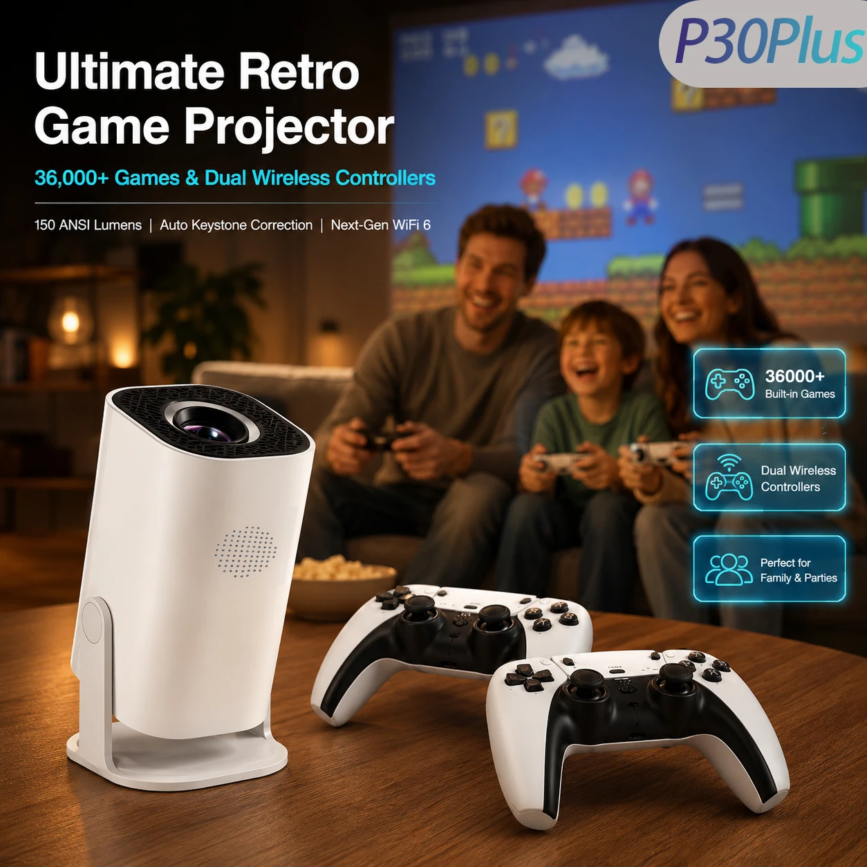 Linglan Hot Sale P30Plus Portable Vertical Projector,150ANSI,4K HD,Android OS,Home Theater,Dual Gamepads for 2-Player Gaming
Linglan Hot Sale P30Plus Portable Vertical Projector,150ANSI,4K HD,Android OS,Home Theater,Dual Gamepads for 2-Player Gaming