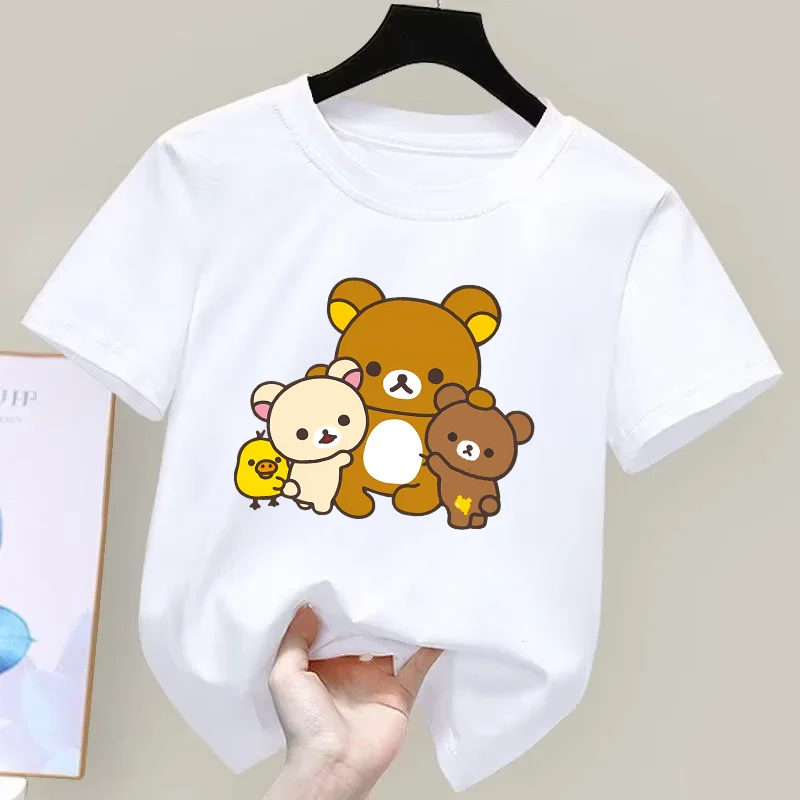Rilakkuma милые футболки для мальчиков и девочек, хлопковая футболка с короткими рукавами и графическим принтом в стиле аниме, летняя одежда, детская футболка, подарки на вечеринку
Rilakkuma милые футболки для мальчиков и девочек, хлопковая футболка с короткими рукавами и графическим принтом в стиле аниме, летняя одежда, детская футболка, подарки на вечеринку