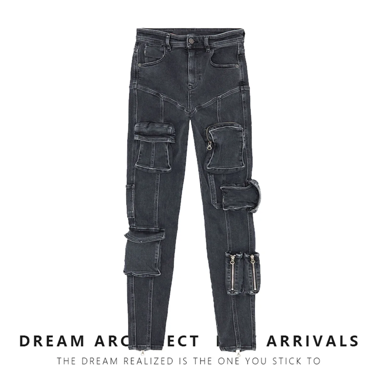 Modern American Fashion High Waist Pocket Slim Fit Workwear Jeans Long Pants Women's Autumn Style Trousers Deep Color
Modern American Fashion High Waist Pocket Slim Fit Workwear Jeans Long Pants Women's Autumn Style Trousers Deep Color