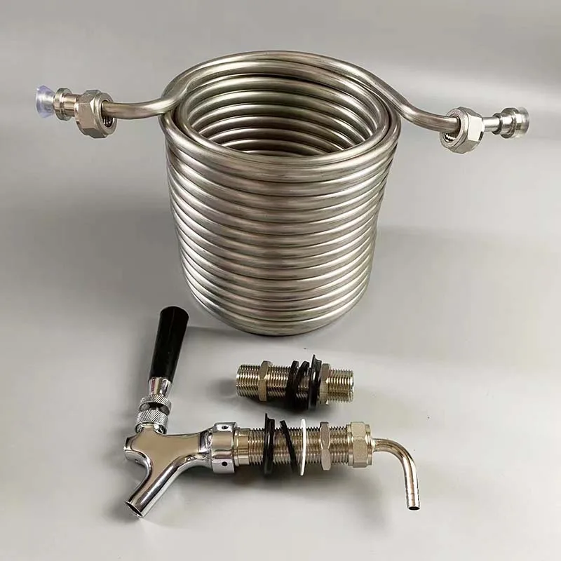 304 Stainless Steel Beer Cooling Coil ,Long Shank Beer Tap, Faucet, 80mm Shank Draft Beer Dispenser Set
304 Stainless Steel Beer Cooling Coil ,Long Shank Beer Tap, Faucet, 80mm Shank Draft Beer Dispenser Set