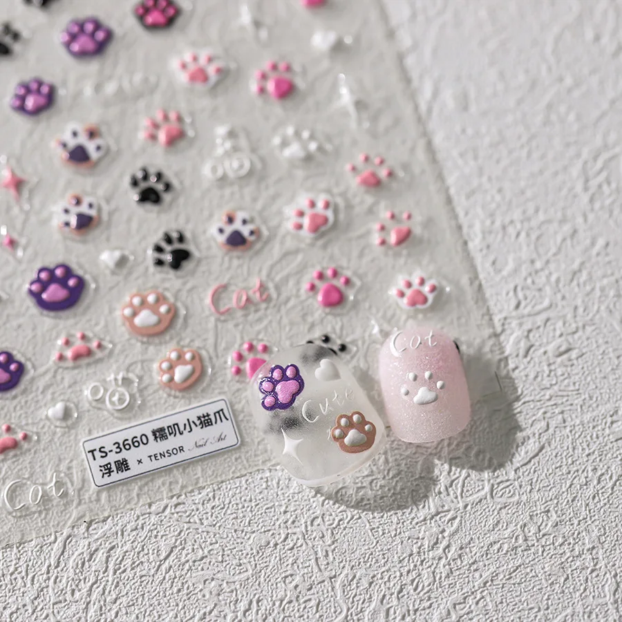 1pcs 5D Jelly Cat Nail Art Kawaii Stickers Relief Cartoon Cat's Paw Design Self Adhesive Nail Decals Decorations Accessories DIY
1pcs 5D Jelly Cat Nail Art Kawaii Stickers Relief Cartoon Cat's Paw Design Self Adhesive Nail Decals Decorations Accessories DIY