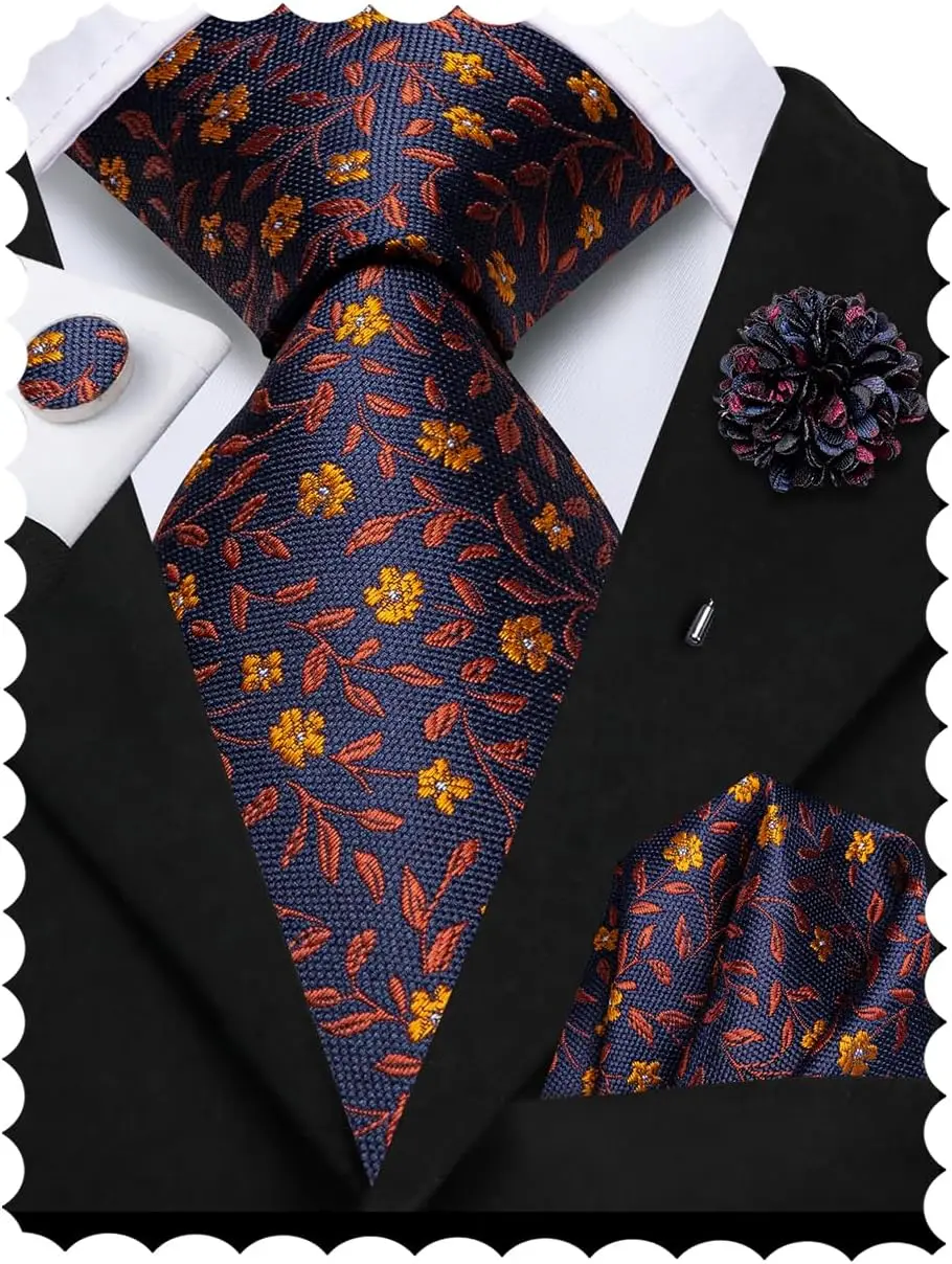 Men's Formal Woven Silk Tie Set with Lapel Pin, Pocket Square & Cufflinks for Wedding Party
Men's Formal Woven Silk Tie Set with Lapel Pin, Pocket Square & Cufflinks for Wedding Party