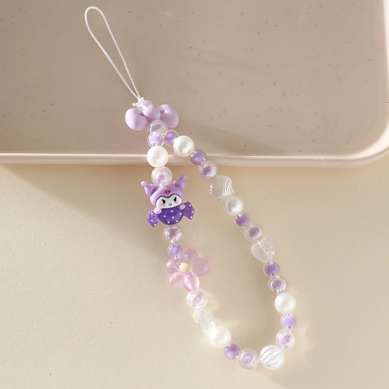 Kuromi Melody Bead Mobile Phone Chain Keychain Camera Bag Charms Cinnamoroll Wristband Lanyard For phone Pendant Straps
Kuromi Melody Bead Mobile Phone Chain Keychain Camera Bag Charms Cinnamoroll Wristband Lanyard For phone Pendant Straps
