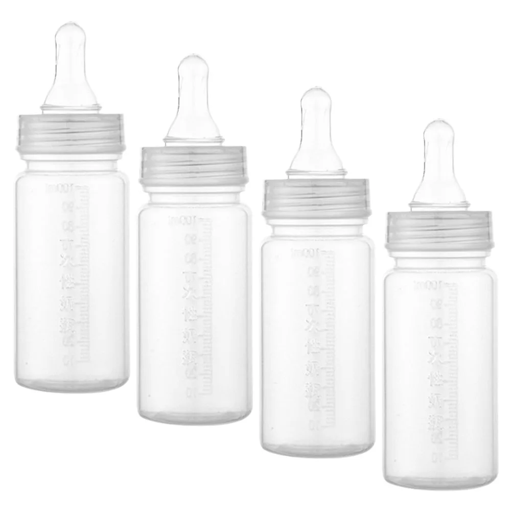 4pcs Newborn Milk Bottle 100ml Transparent Disposable Bottles 0 3 Months St Mouth Leak Proof Plastic Scale
4pcs Newborn Milk Bottle 100ml Transparent Disposable Bottles 0 3 Months St Mouth Leak Proof Plastic Scale