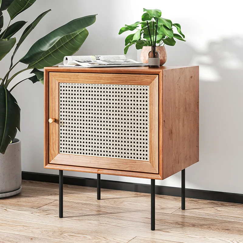 Japanese Bedside Table Solid Wood Vine Weaving Night Stand Multifunctional Storage Cabinet Versatile Practical Home Furniture
Japanese Bedside Table Solid Wood Vine Weaving Night Stand Multifunctional Storage Cabinet Versatile Practical Home Furniture