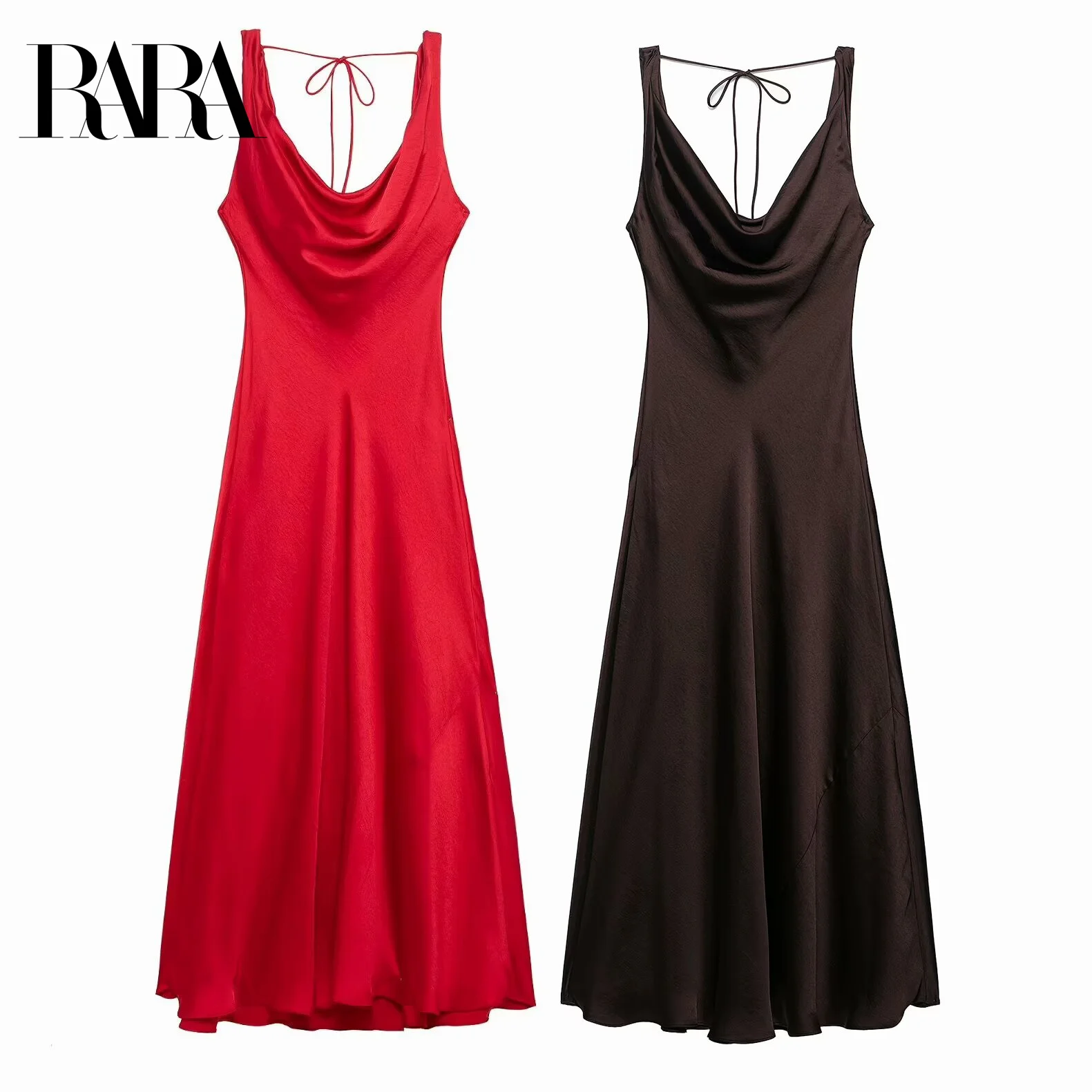 RARA Womens Satin Feeling Sexy Sleeveless Vest Style Wide Shoulder Strap Long Dress Back Tie Decoration
RARA Womens Satin Feeling Sexy Sleeveless Vest Style Wide Shoulder Strap Long Dress Back Tie Decoration