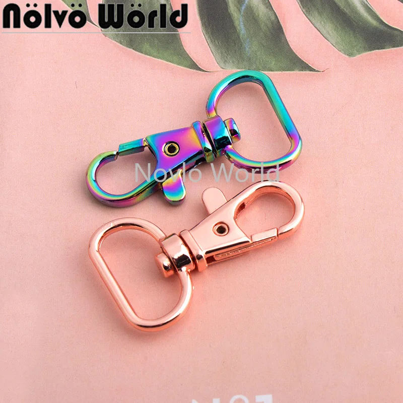 20-100PCS 8 Colors Metal Snap Hook Iridescent Rainbow Trigger Snap Hook For Leather Craft Bag Strap Belt Webbing Bag Accessories
20-100PCS 8 Colors Metal Snap Hook Iridescent Rainbow Trigger Snap Hook For Leather Craft Bag Strap Belt Webbing Bag Accessories