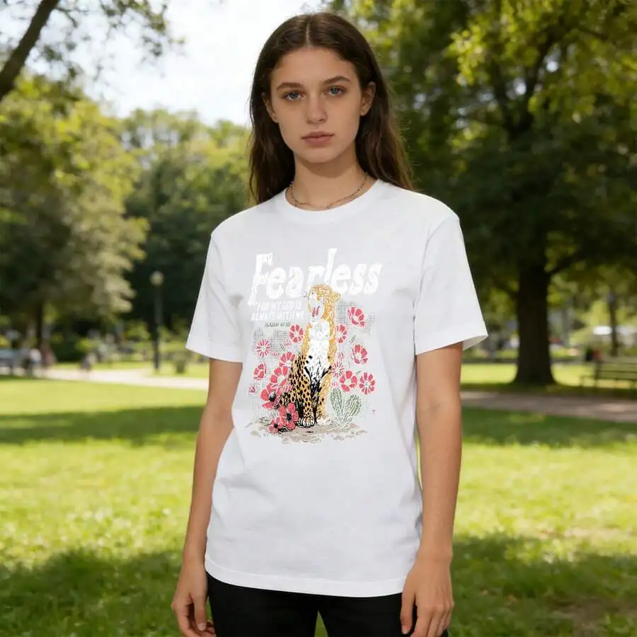 Fearless Graphic Print Cotton T-Shirt For Women Streetwear Casual Top
Fearless Graphic Print Cotton T-Shirt For Women Streetwear Casual Top